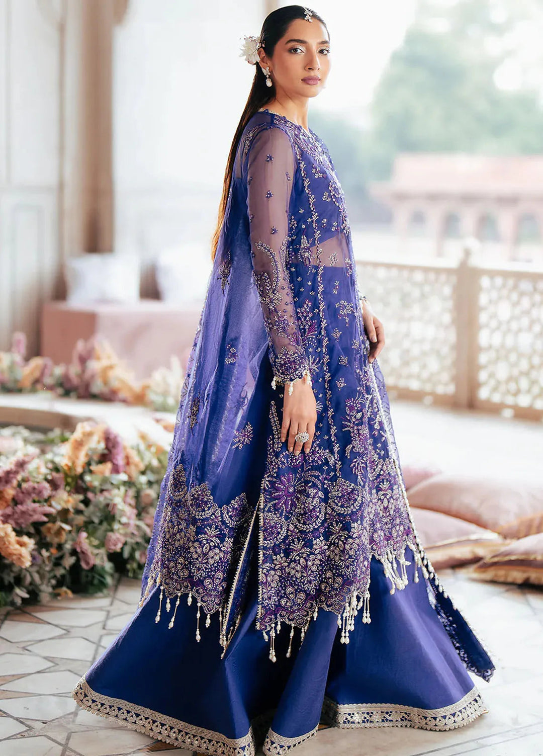 Silsila by Saad Shaikh Embroidered Organza Suits Unstitched 4 Piece SSK24SL Onara - Festive Collection