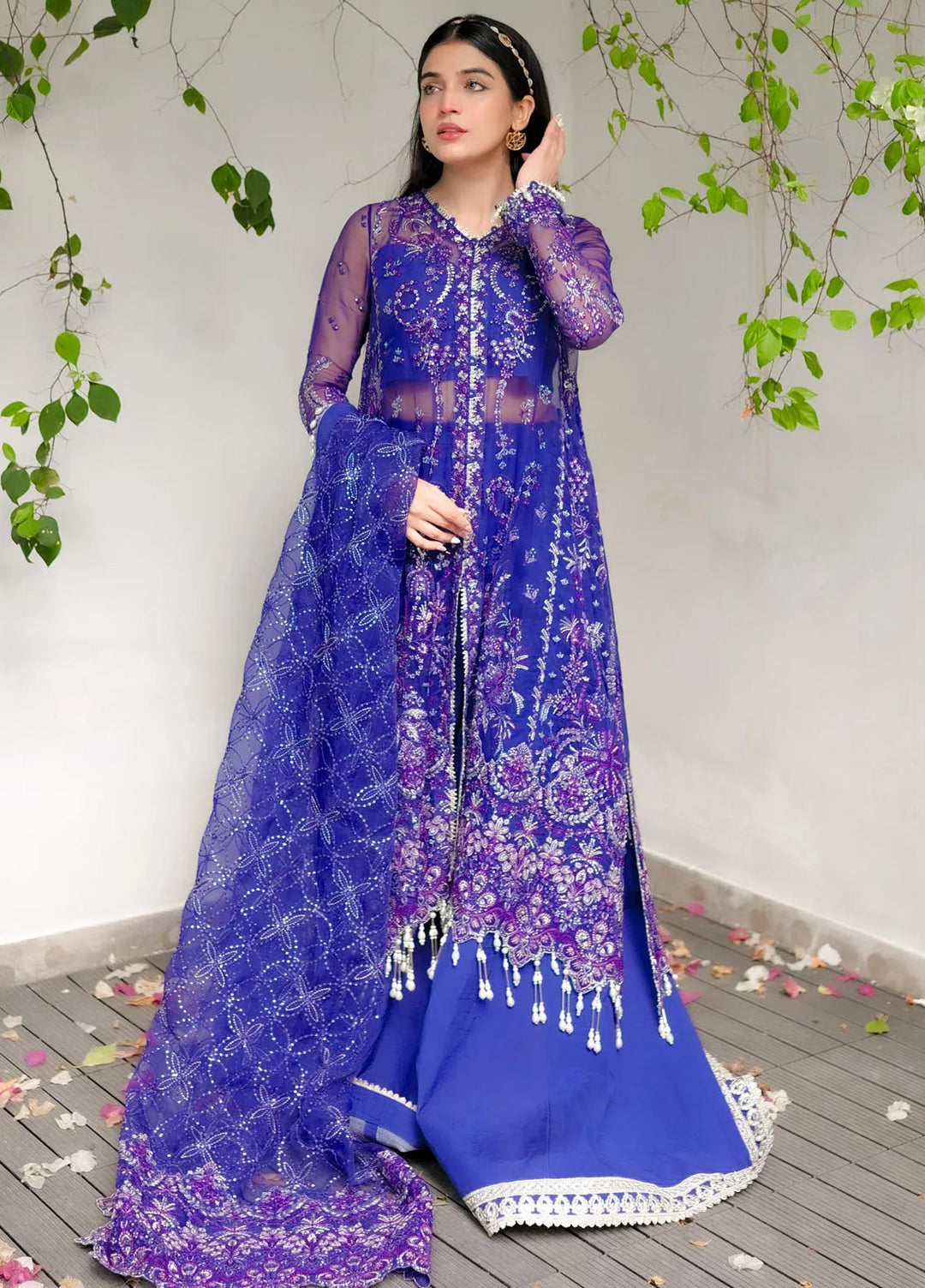 Silsila by Saad Shaikh Embroidered Organza Suits Unstitched 4 Piece SSK24SL Onara - Festive Collection