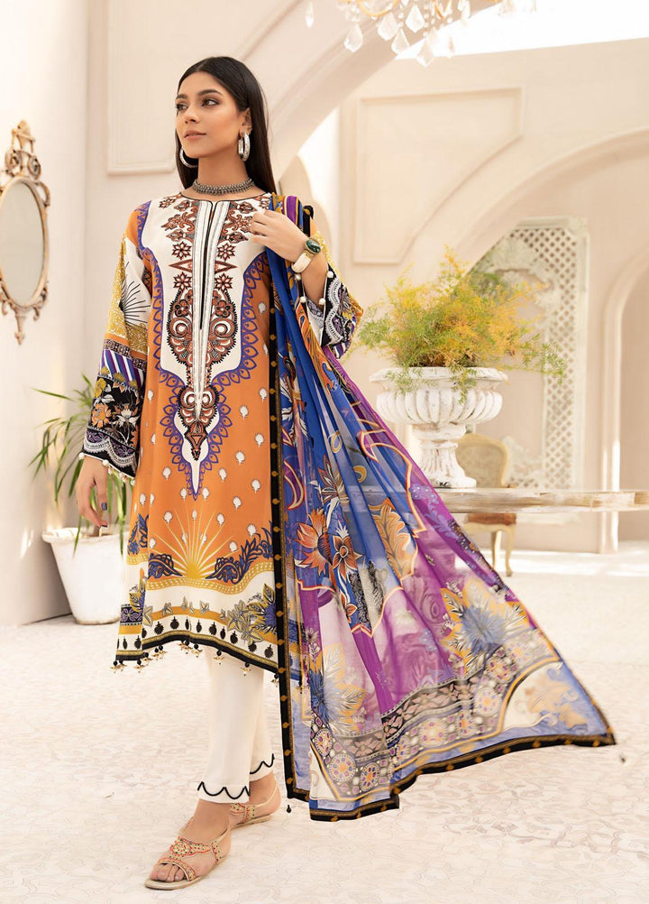 Silsila By Vitalia Embroidered Linen Suits Unstitched 3 Piece VT23S D-02 Tresor - Festive Collection