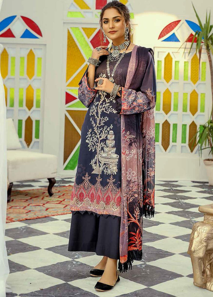 Silver Series By Riaz Arts Embroidered Lawn Suits Unstitched 3 Piece RA22SS 02 - Summer Collection