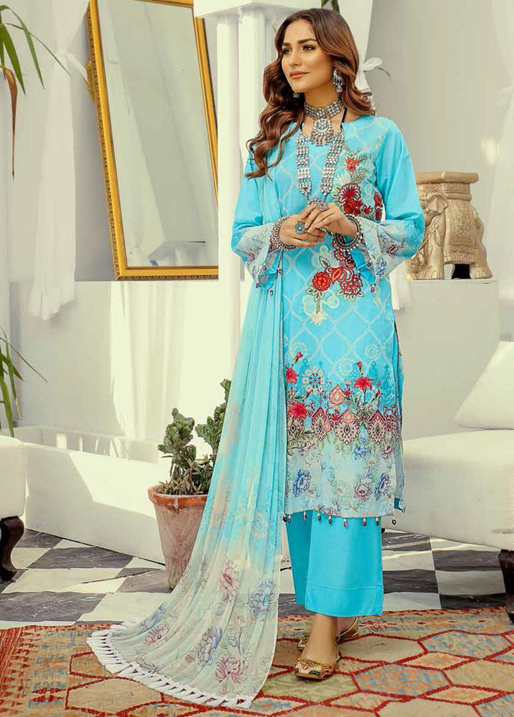 Silver Series By Riaz Arts Embroidered Lawn Suits Unstitched 3 Piece RA22SS 04 - Summer Collection