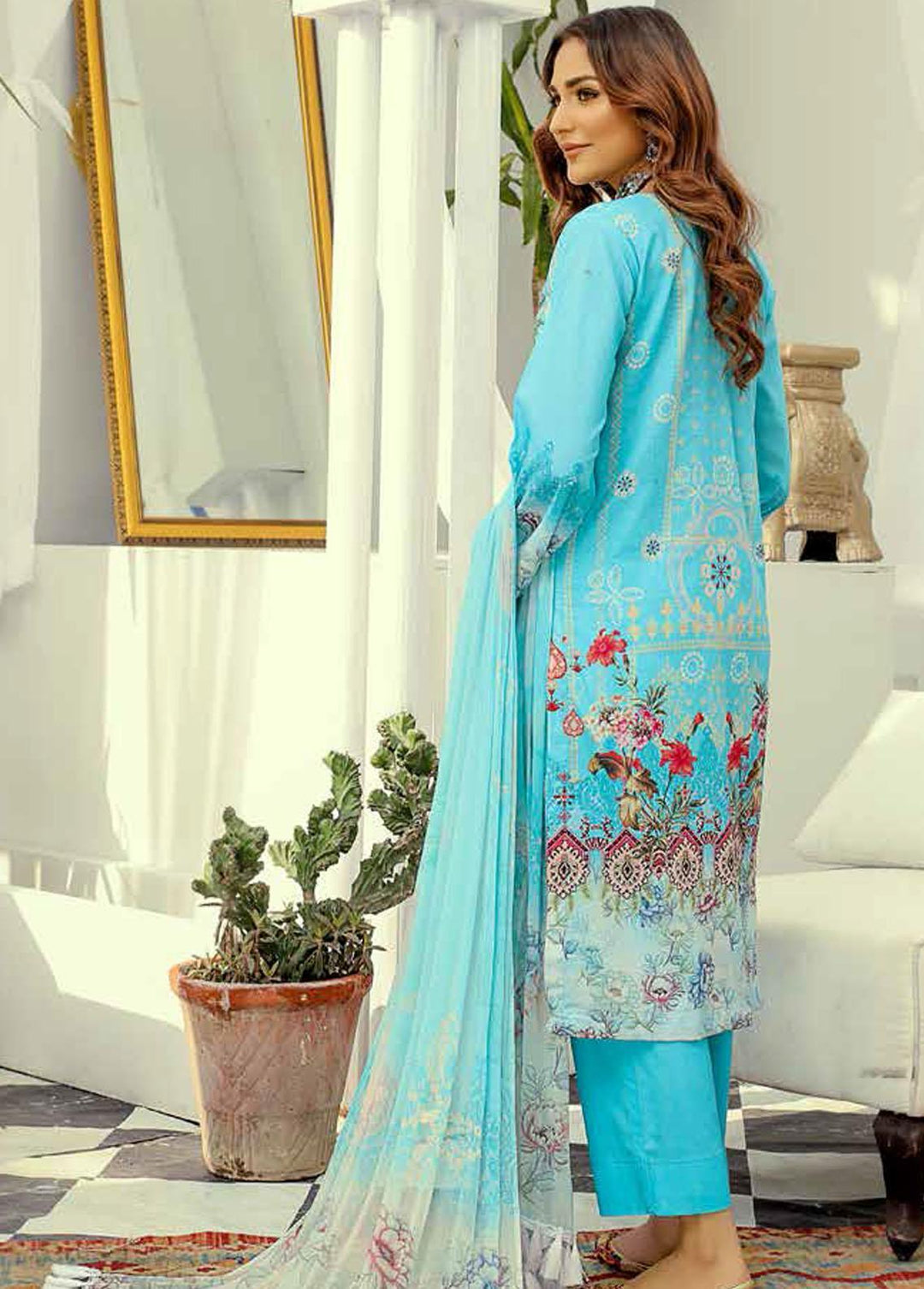 Silver Series By Riaz Arts Embroidered Lawn Suits Unstitched 3 Piece RA22SS 04 - Summer Collection