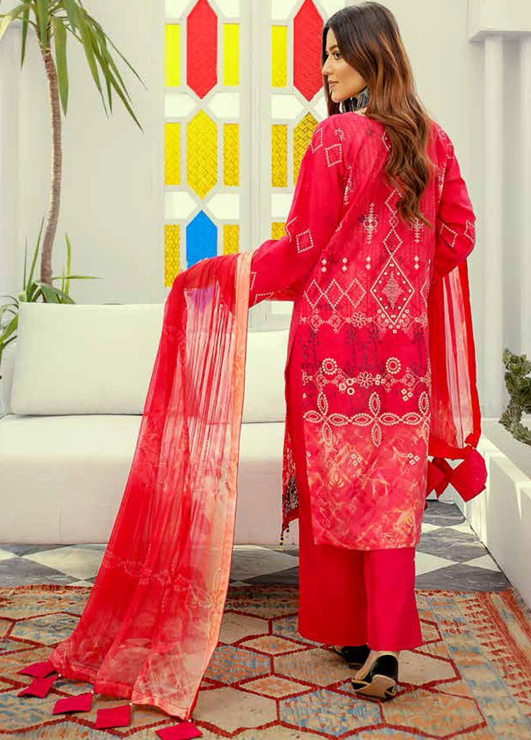 Silver Series By Riaz Arts Embroidered Lawn Suits Unstitched 3 Piece RA22SS 05 - Summer Collection