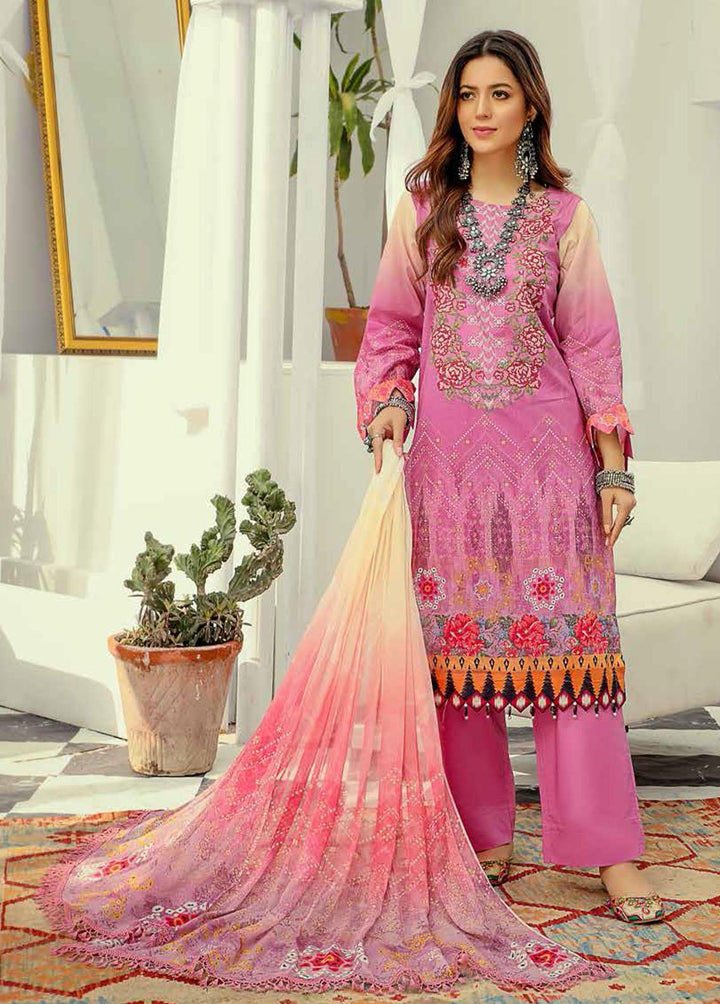 Silver Series By Riaz Arts Embroidered Lawn Suits Unstitched 3 Piece RA22SS 07 - Summer Collection