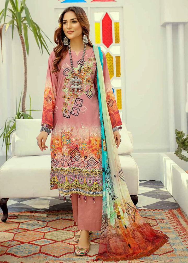 Silver Series By Riaz Arts Embroidered Lawn Suits Unstitched 3 Piece RA22SS 09 - Summer Collection