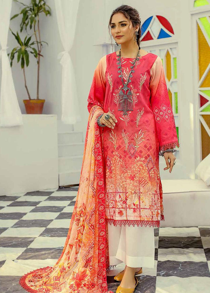 Silver Series By Riaz Arts Embroidered Lawn Suits Unstitched 3 Piece RA22SS 12 - Summer Collection