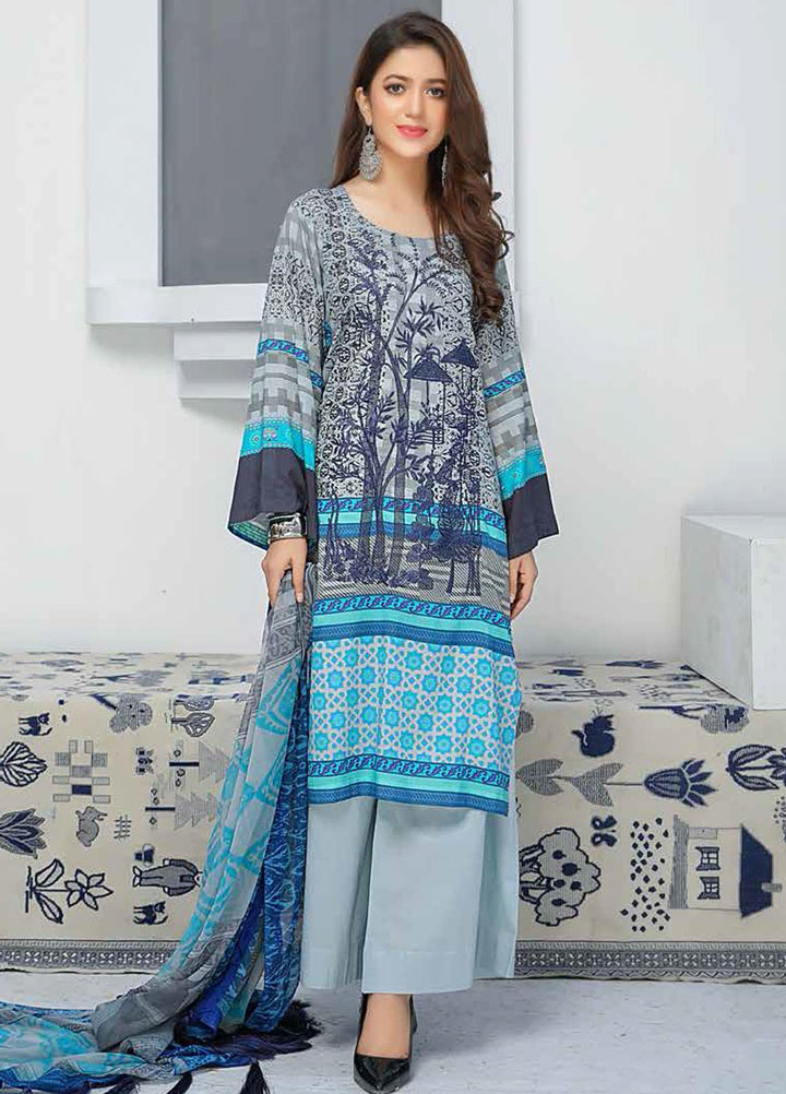 Silver Series by Riaz Arts Embroidered Lawn Suits Unstitched 3 Piece RA21SL SS-06 - Summer Collection