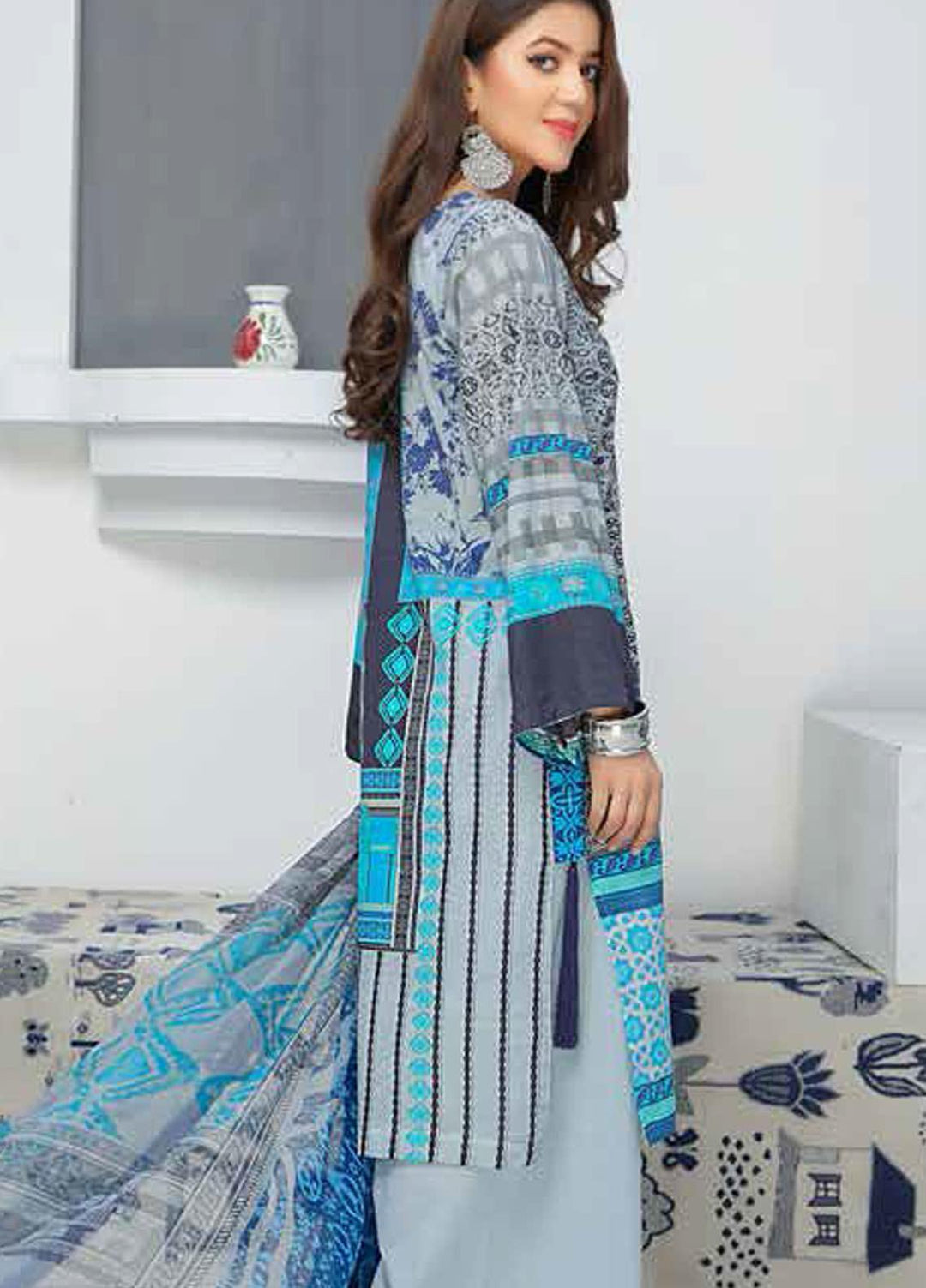 Silver Series by Riaz Arts Embroidered Lawn Suits Unstitched 3 Piece RA21SL SS-06 - Summer Collection
