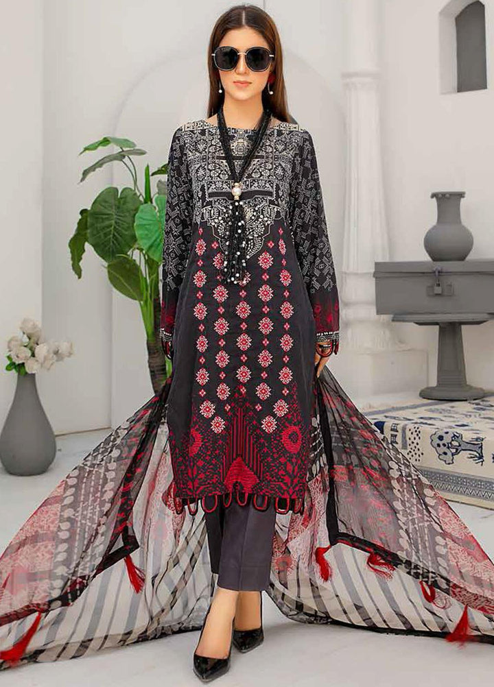 Silver Series by Riaz Arts Embroidered Lawn Suits Unstitched 3 Piece RA21SL SS-10 - Summer Collection