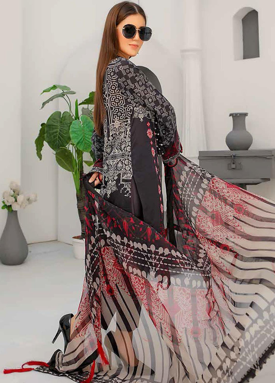 Silver Series by Riaz Arts Embroidered Lawn Suits Unstitched 3 Piece RA21SL SS-10 - Summer Collection