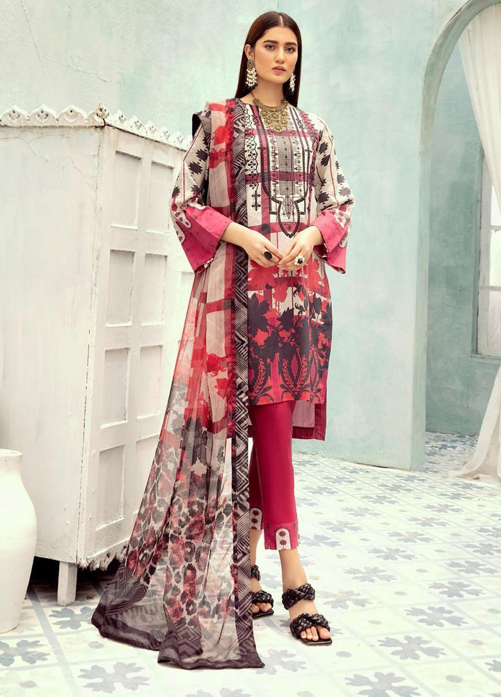 Silver Series by Riaz Arts Embroidered Lawn Suits Unstitched 3 Piece RA21SS 01 - Summer Collection