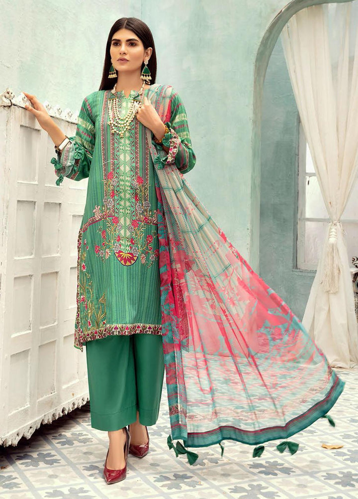 Silver Series by Riaz Arts Embroidered Lawn Suits Unstitched 3 Piece RA21SS 02 - Summer Collection