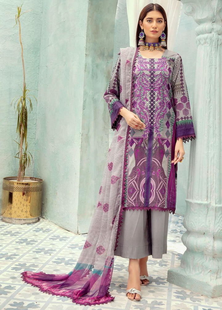 Silver Series by Riaz Arts Embroidered Lawn Suits Unstitched 3 Piece RA21SS 03 - Summer Collection