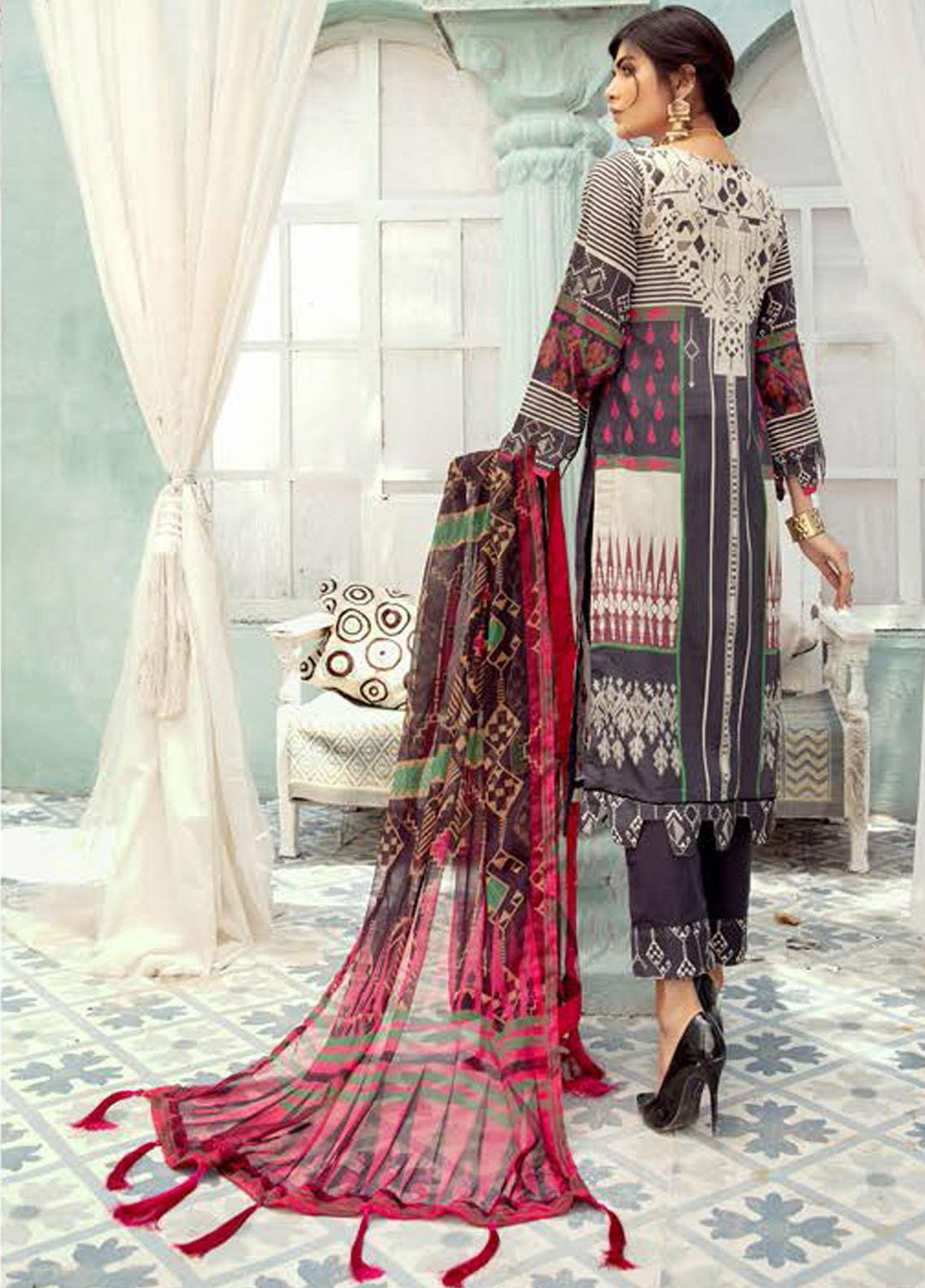 Silver Series by Riaz Arts Embroidered Lawn Suits Unstitched 3 Piece RA21SS 04 - Summer Collection