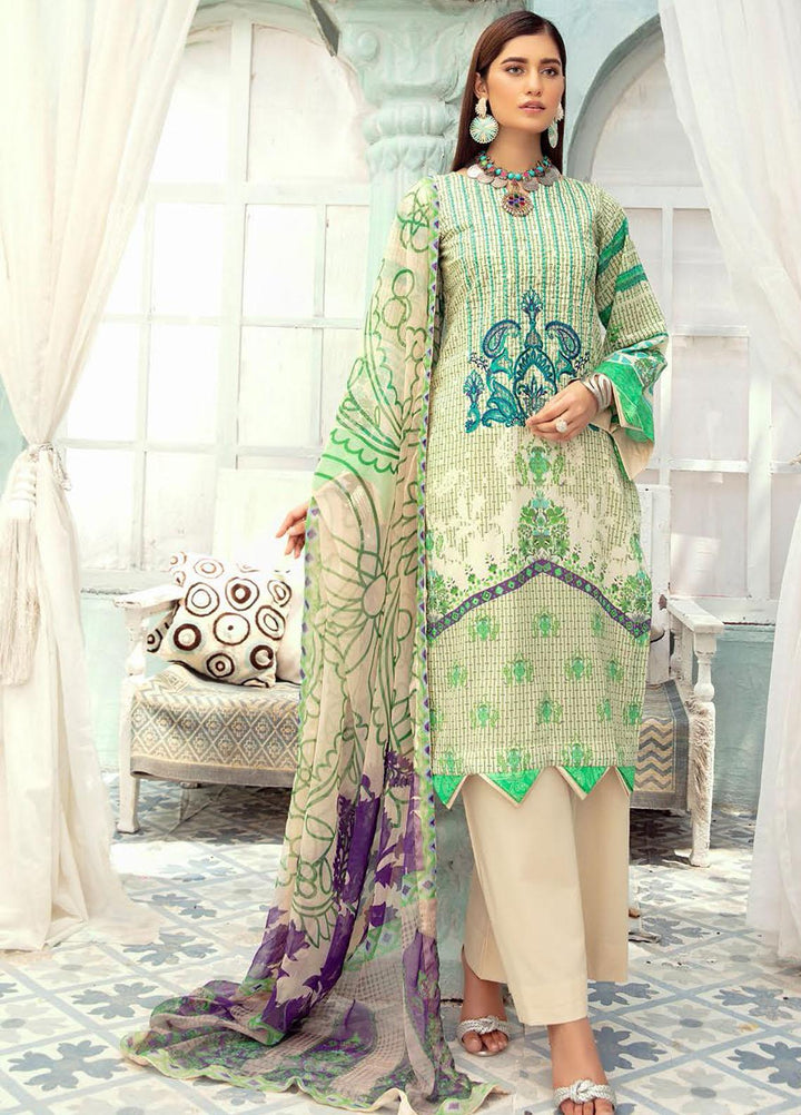 Silver Series by Riaz Arts Embroidered Lawn Suits Unstitched 3 Piece RA21SS 05 - Summer Collection