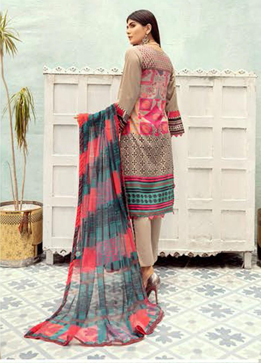 Silver Series by Riaz Arts Embroidered Lawn Suits Unstitched 3 Piece RA21SS 10 - Summer Collection