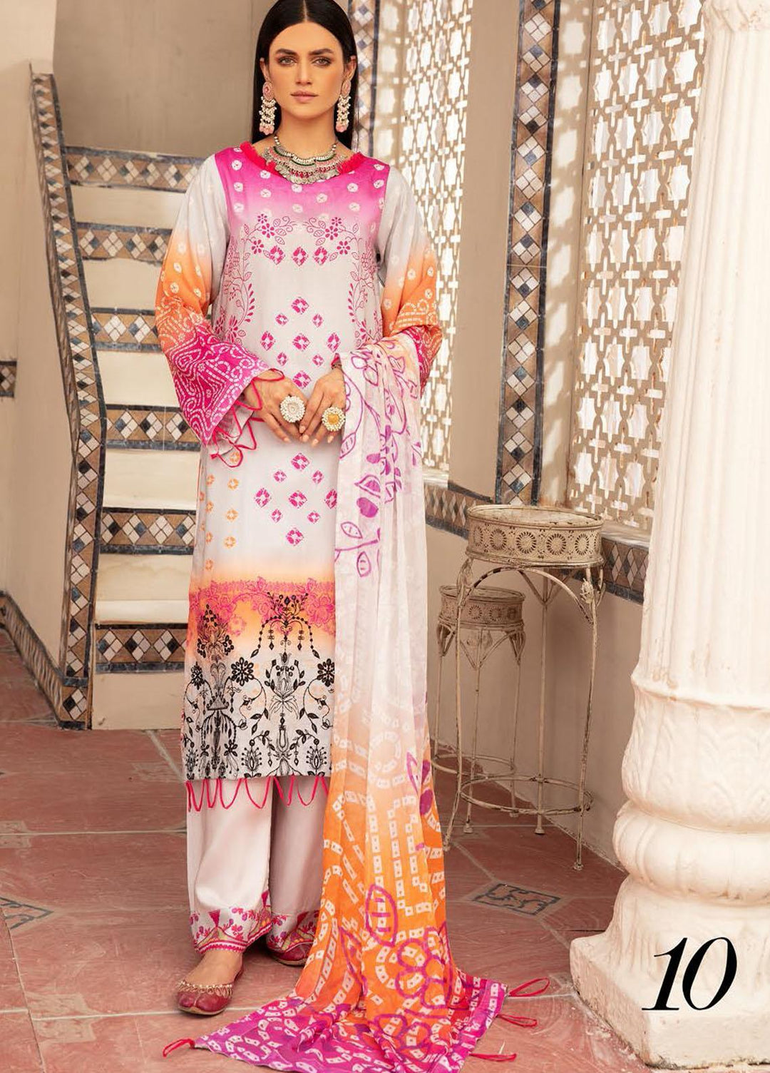 Silver Series By Riaz Arts Embroidered Viscose Suits Unstitched 3 Piece RA21SV 10 - Luxury Collection