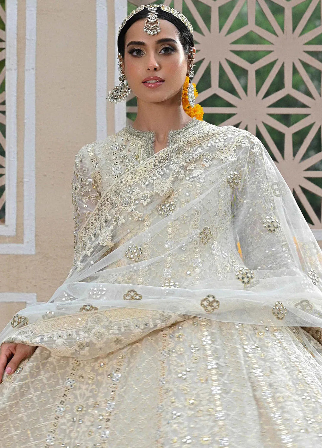 Singhar By Qalamkar Embroidered Chiffon Suit Unstitched 3 Piece QLM24SW RF-03 Bahar - Luxury Collection