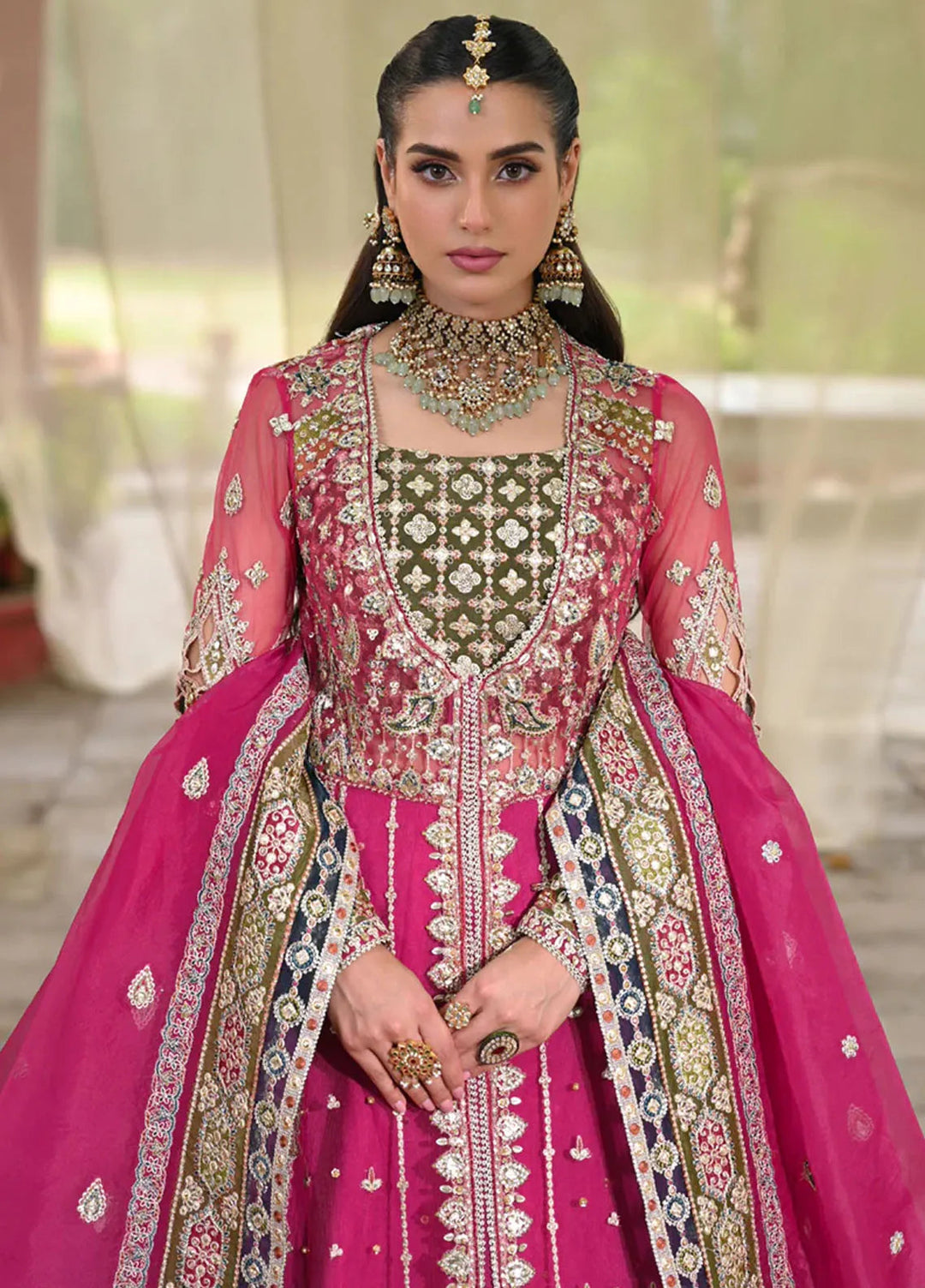 Singhar By Qalamkar Embroidered Net Suit Unstitched 3 Piece QLM24SW RF-04 Rimel - Luxury Collection