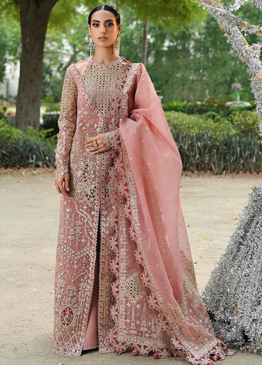 Singhar By Qalamkar Embroidered Organza Suit Unstitched 3 Piece QLM24SW RF-02 Saleha - Luxury Collection