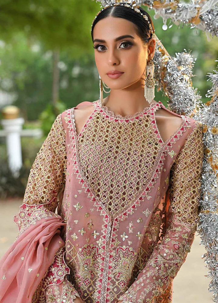 Singhar By Qalamkar Embroidered Organza Suit Unstitched 3 Piece QLM24SW RF-02 Saleha - Luxury Collection