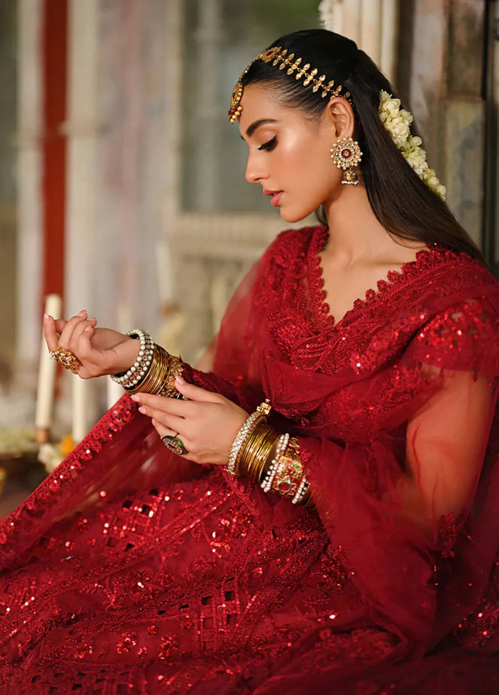 Singhar By Qalamkar Embroidered Raw Silk Suit Unstitched 3 Piece QLM24SW RF-01 Muskaan - Luxury Collection