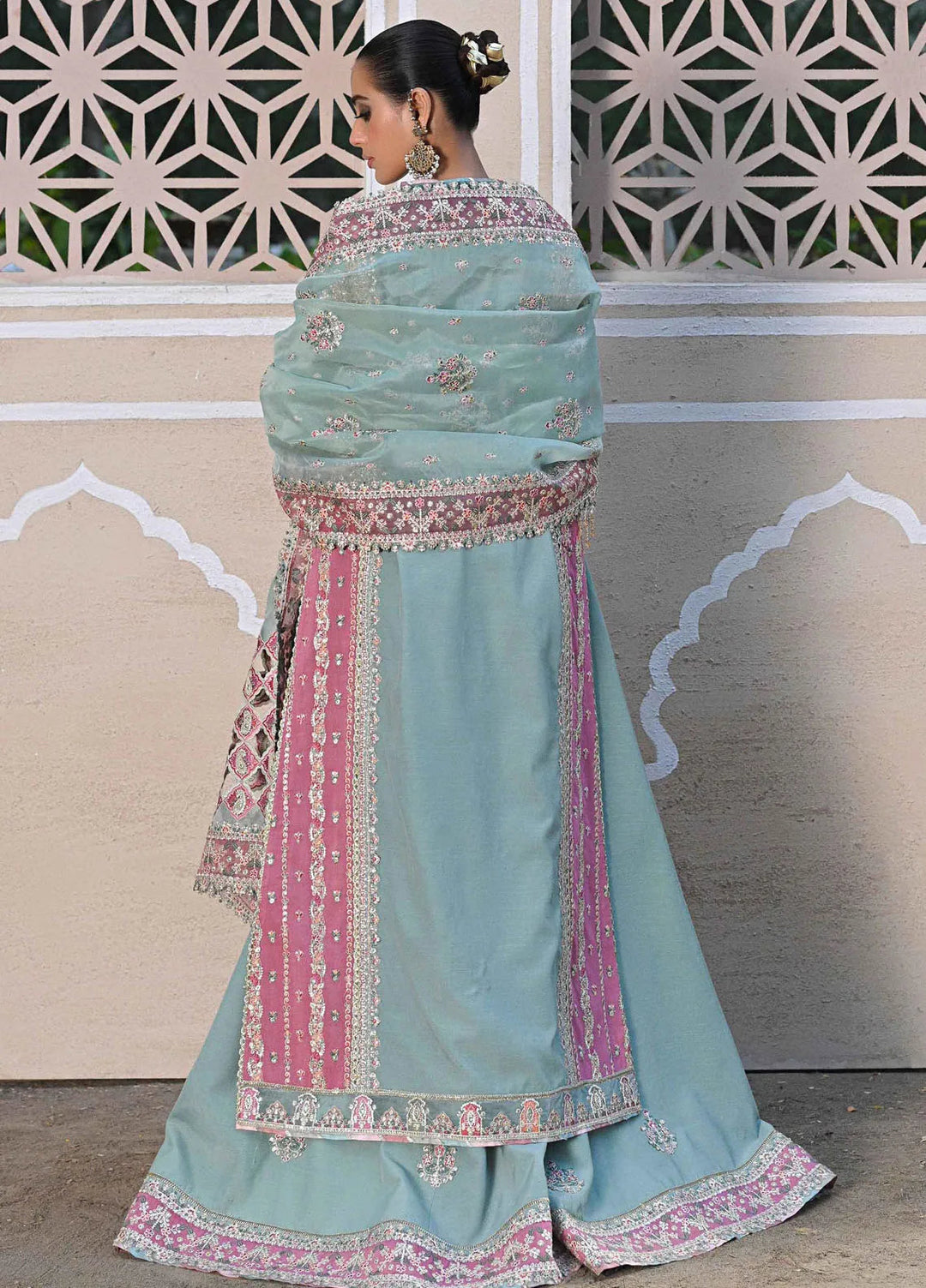 Singhar By Qalamkar Embroidered Raw Silk Suit Unstitched 3 Piece QLM24SW RF-05 Neva - Luxury Collection