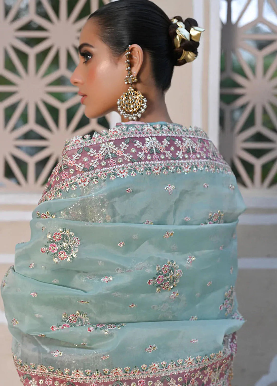 Singhar By Qalamkar Embroidered Raw Silk Suit Unstitched 3 Piece QLM24SW RF-05 Neva - Luxury Collection