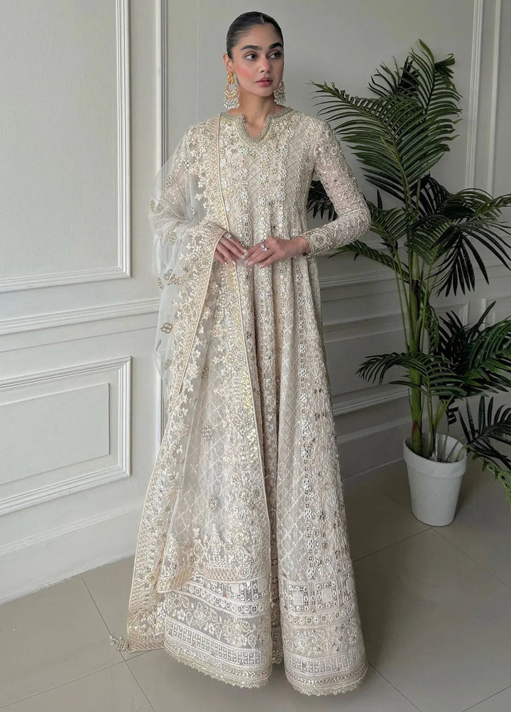 Singhar By Qalamkar Embroidered Chiffon Suit Unstitched 3 Piece QLM24SW RF-03 Bahar - Luxury Collection