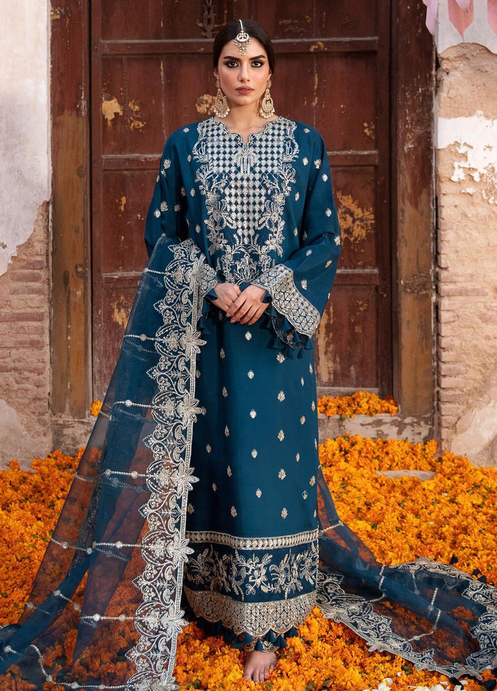 Singhar By Saad Shaikh Embroidered Raw Silk Suits Unstitched 3 Piece SSK23SG Amara - Festive Collection