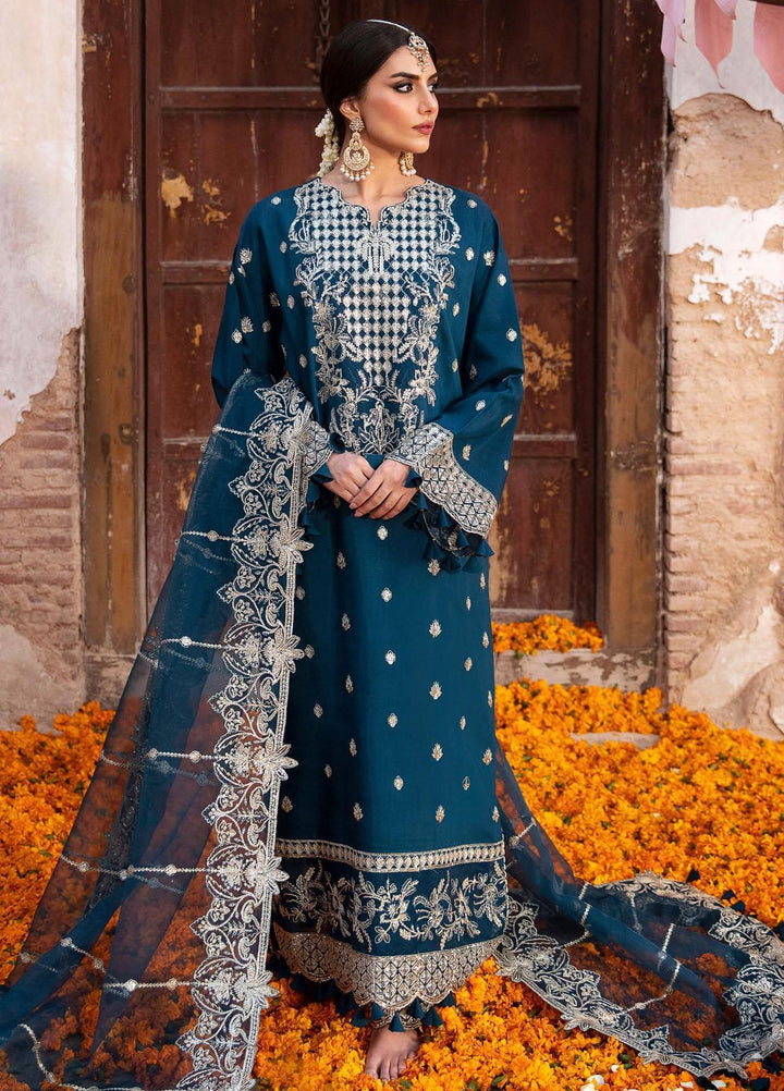 Singhar By Saad Shaikh Embroidered Raw Silk Suits Unstitched 3 Piece SSK23SG Amara - Festive Collection