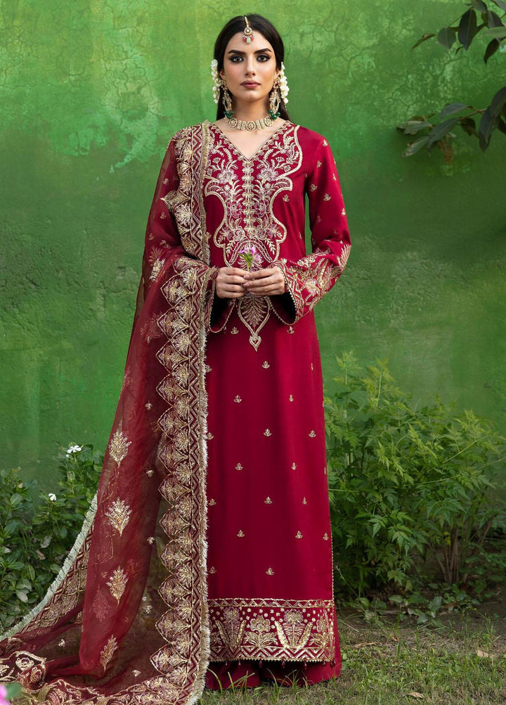 Singhar By Saad Shaikh Embroidered Raw Silk Suits Unstitched 3 Piece SSK23SG Iksha - Festive Collection
