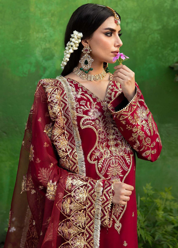 Singhar By Saad Shaikh Embroidered Raw Silk Suits Unstitched 3 Piece SSK23SG Iksha - Festive Collection