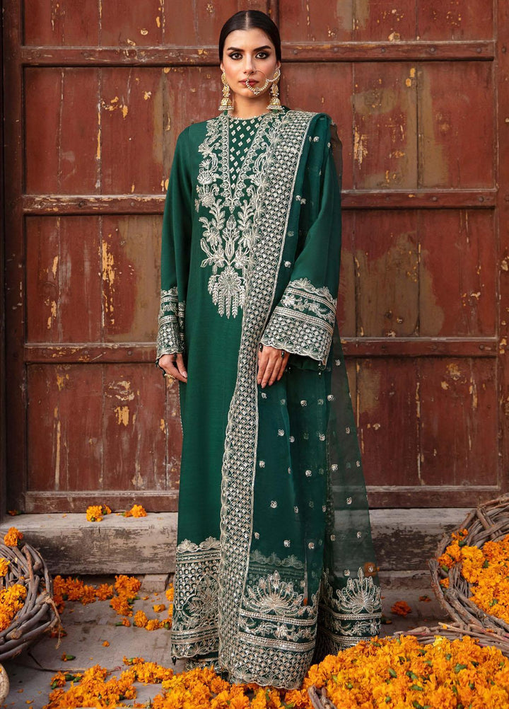 Singhar By Saad Shaikh Embroidered Raw Silk Suits Unstitched 3 Piece SSK23SG Inaya - Festive Collection