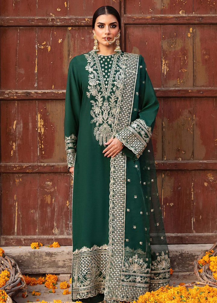 Singhar By Saad Shaikh Embroidered Raw Silk Suits Unstitched 3 Piece SSK23SG Inaya - Festive Collection