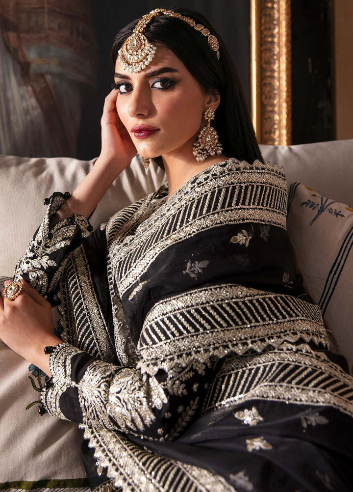 Singhar By Saad Shaikh Embroidered Raw Silk Suits Unstitched 3 Piece SSK23SG Kajal - Festive Collection