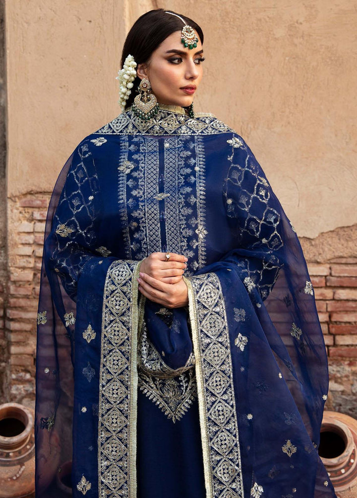 Singhar By Saad Shaikh Embroidered Raw Silk Suits Unstitched 3 Piece SSK23SG Kamari - Festive Collection