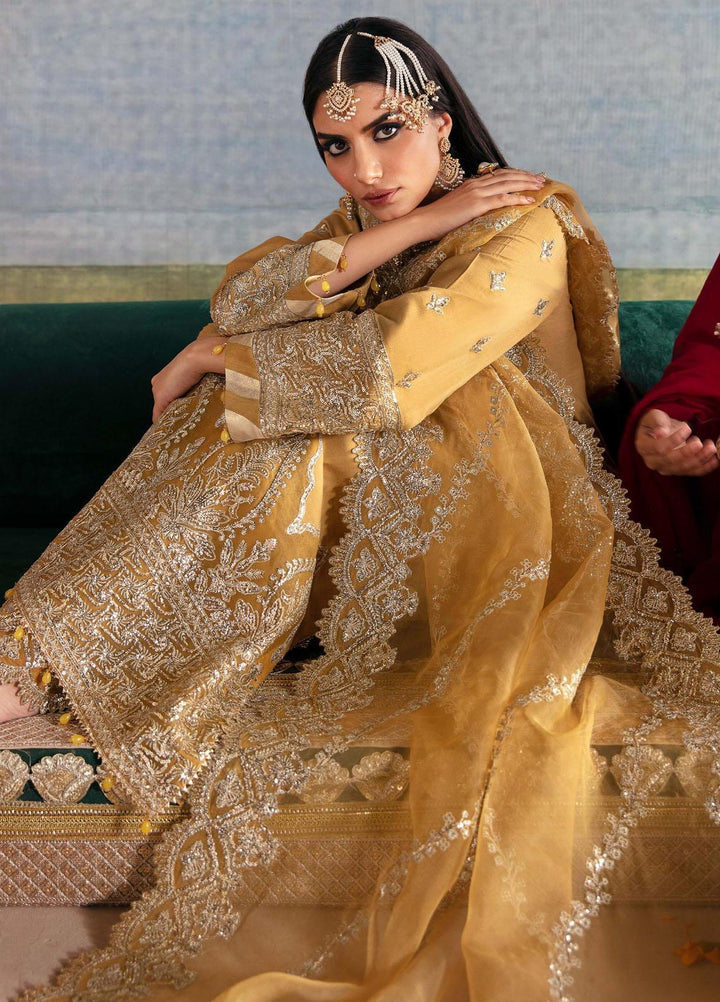 Singhar By Saad Shaikh Embroidered Raw Silk Suits Unstitched 3 Piece SSK23SG Mayal - Festive Collection