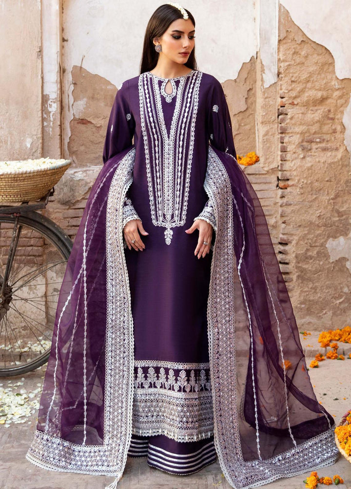 Singhar By Saad Shaikh Embroidered Raw Silk Suits Unstitched 3 Piece SSK23SG Rajkhumari - Festive Collection