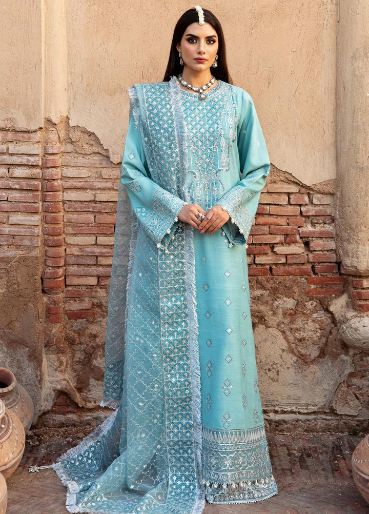 Singhar By Saad Shaikh Embroidered Raw Silk Suits Unstitched 3 Piece SSK23SG Zahra - Festive Collection