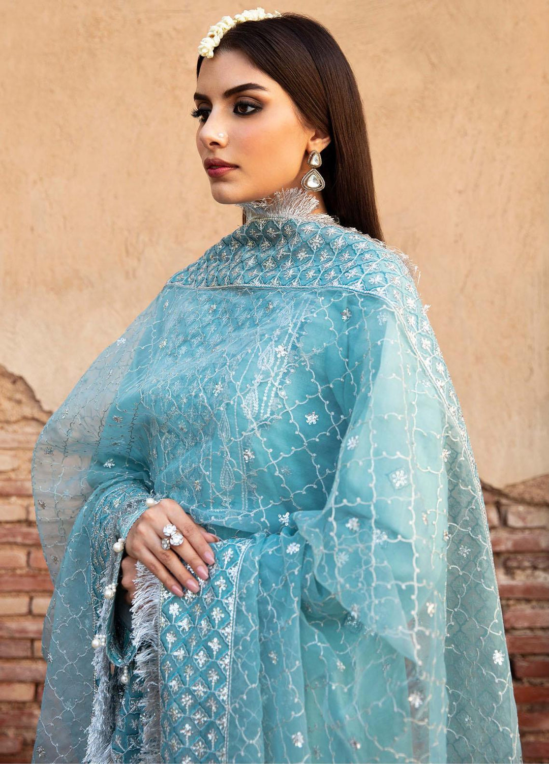Singhar By Saad Shaikh Embroidered Raw Silk Suits Unstitched 3 Piece SSK23SG Zahra - Festive Collection