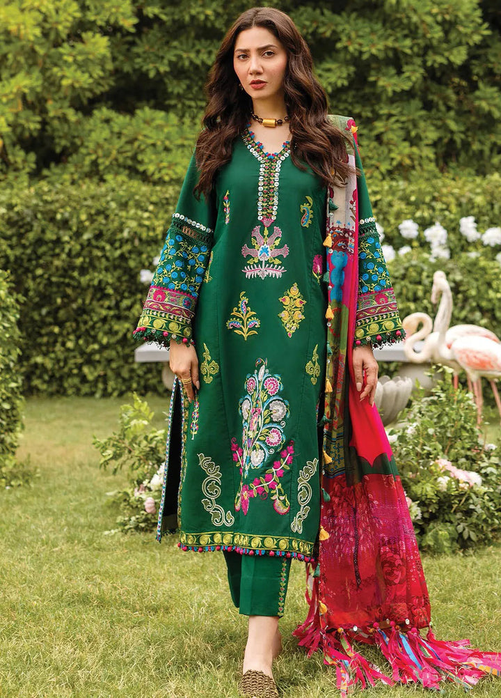 Siraa by Sadaf Fawad Khan Embroidered Lawn Suit Unstitched 3 Piece SDF24SL Ada A - Summer Collection