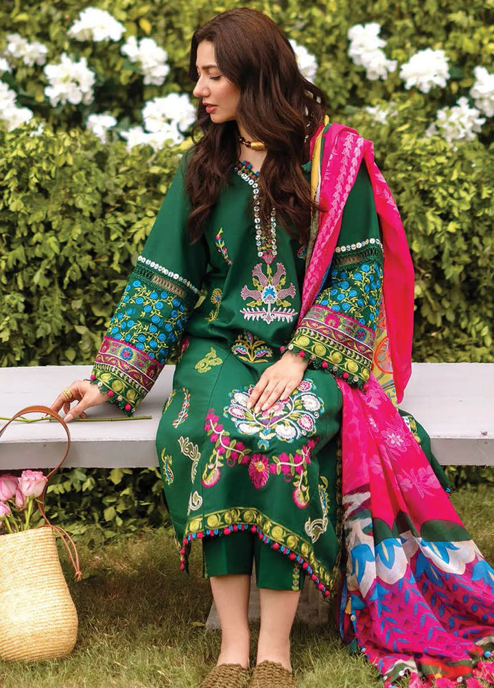 Siraa by Sadaf Fawad Khan Embroidered Lawn Suit Unstitched 3 Piece SDF24SL Ada A - Summer Collection