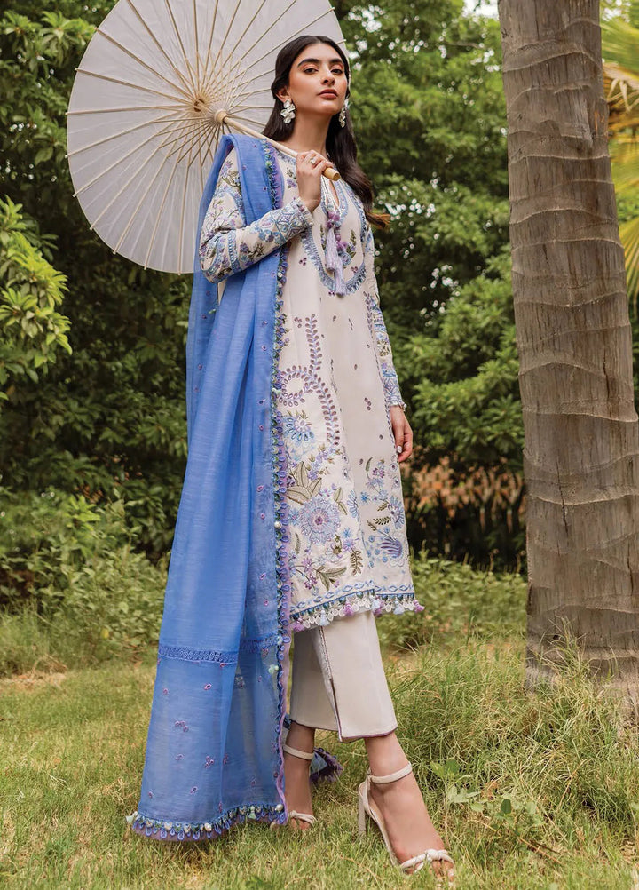 Siraa by Sadaf Fawad Khan Embroidered Lawn Suit Unstitched 3 Piece SDF24SL Dalia B - Summer Collection