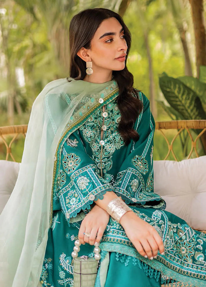 Siraa by Sadaf Fawad Khan Embroidered Lawn Suit Unstitched 3 Piece SDF24SL Faizah A - Summer Collection