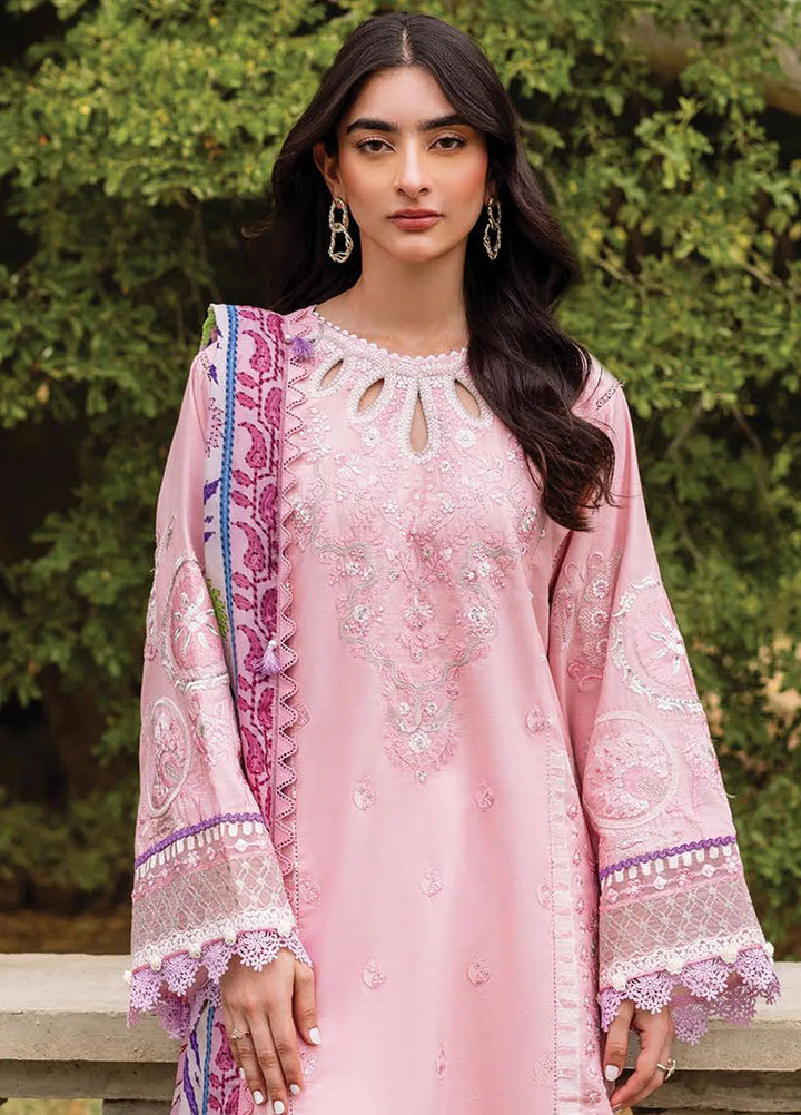 Siraa by Sadaf Fawad Khan Embroidered Lawn Suit Unstitched 3 Piece SDF24SL Gina A - Summer Collection