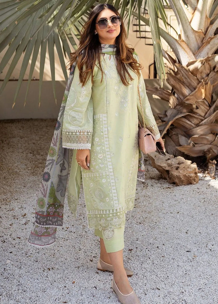 Siraa by Sadaf Fawad Khan Embroidered Lawn Suit Unstitched 3 Piece SDF24SL Gina B - Summer Collection