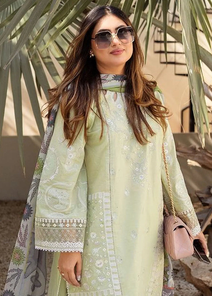 Siraa by Sadaf Fawad Khan Embroidered Lawn Suit Unstitched 3 Piece SDF24SL Gina B - Summer Collection