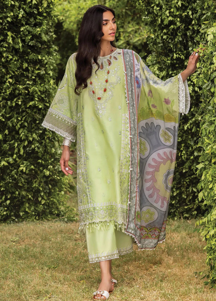 Siraa by Sadaf Fawad Khan Embroidered Lawn Suit Unstitched 3 Piece SDF24SL Gina B - Summer Collection