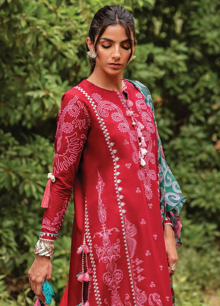 Siraa by Sadaf Fawad Khan Embroidered Lawn Suit Unstitched 3 Piece SDF24SL Helen B - Summer Collection